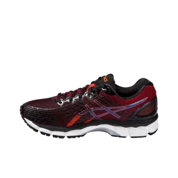 Asics GEL-Nimbus 17 Wear-Resistant Slip-Resistant Cushioning Low-Top Running Shoes Men's Black Red