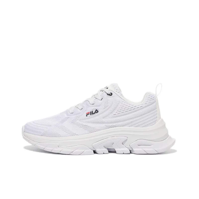 FILA Cushioning Anti Slip Wear Resistant Breathability Low Top Training Running Shoes Unisex White Korean Style-0