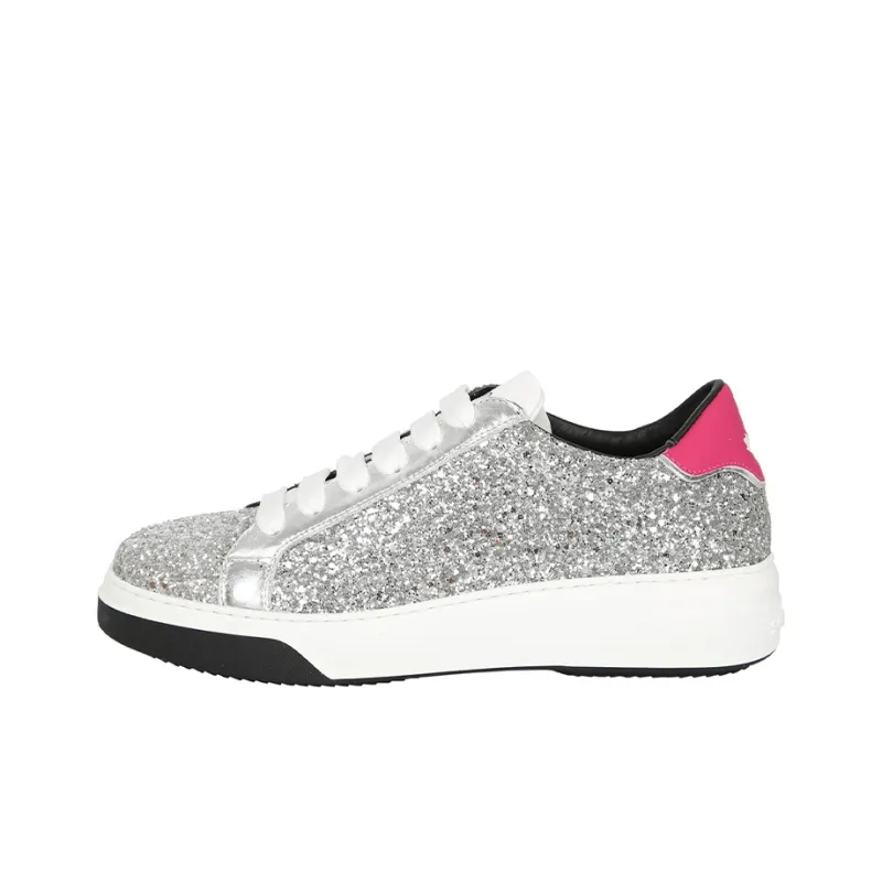 DSQUARED 2 Glittered Lace Up Sneakers Women's-0