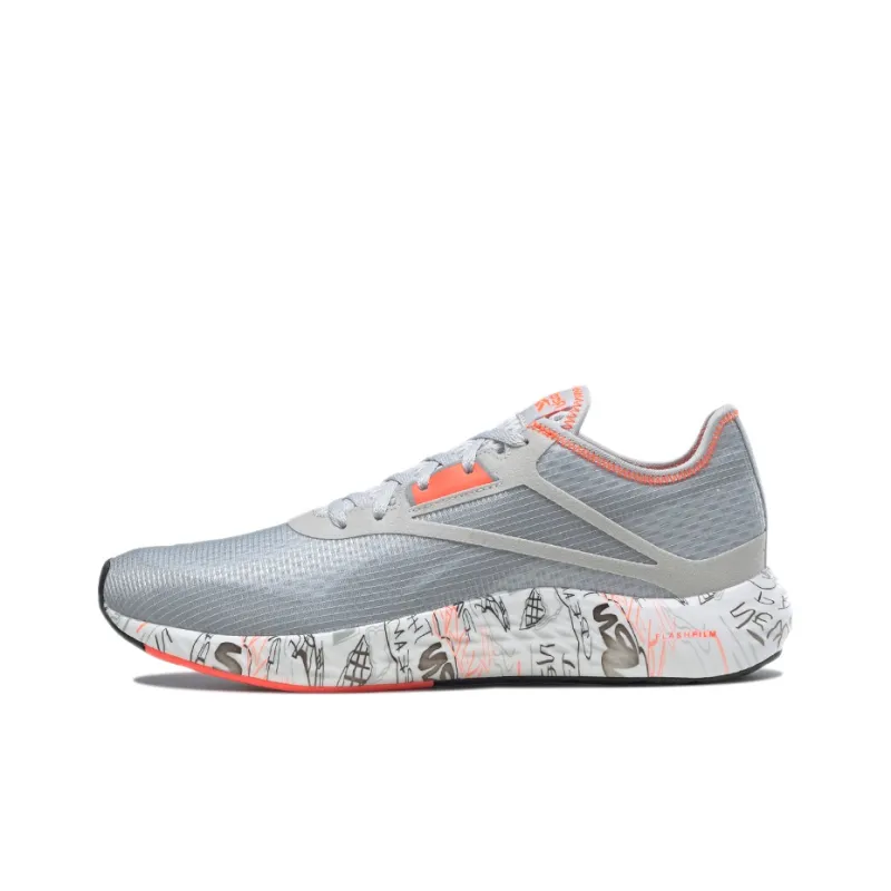 Reebok Flashfilm Running Shoes Men Low Top Lime/Coral Orange-0