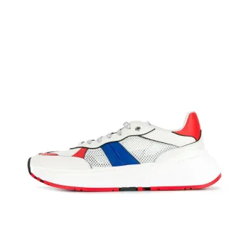Bottega Veneta Speed Low Top Casual Shoes Men's White Blue Red