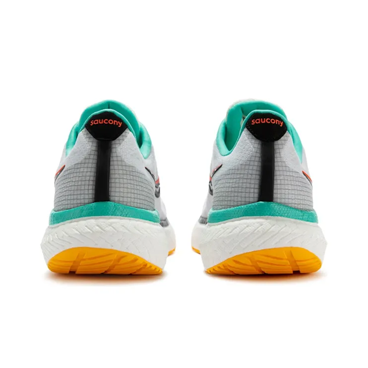 Saucony Cushioning Anti Slip And Wear Resistant Support Low Top Casual Running Shoes Women's White Black Green-3