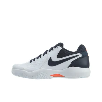 Nike Air Zoom Resistance Cushioning, Slip Resistant, And Abrasion Resistant Low Top Tennis Shoes Men's White Blue