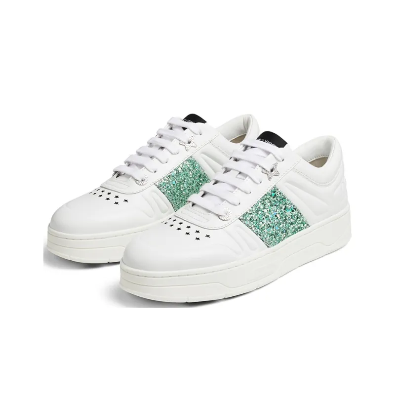Jimmy Choo Hawaii Cushioning Abrasion Resistant Lightweight Low Top Skateboard Shoes Women's Mint Green-2
