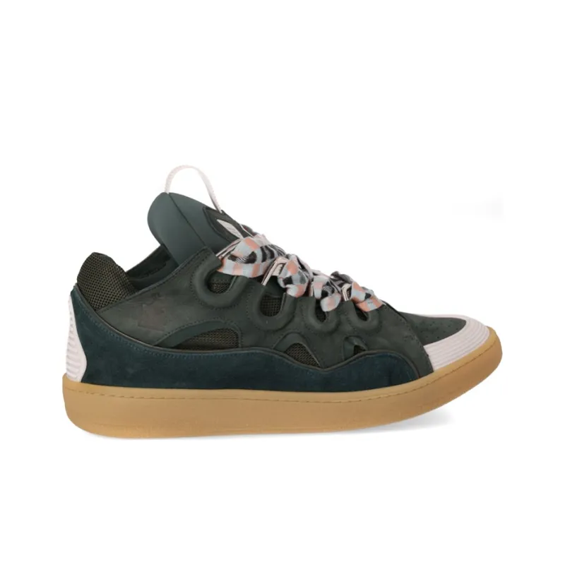 Lanvin Curb Sneakers White Green-1