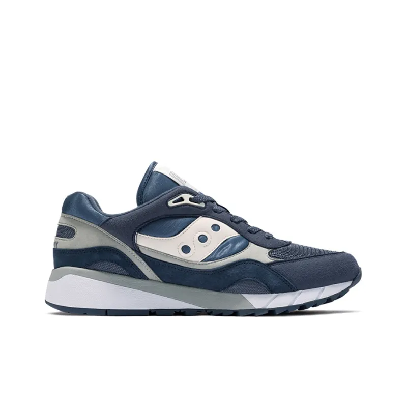 Saucony Shadow 6000 Cushioning Anti Slip Wear Resistant Breathability Low Top Running Shoes Men's Gray Blue-1