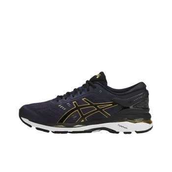 Asics Breathable Wear Resistant Slip Resistant Low Top Running Shoes Men's Blue Gold