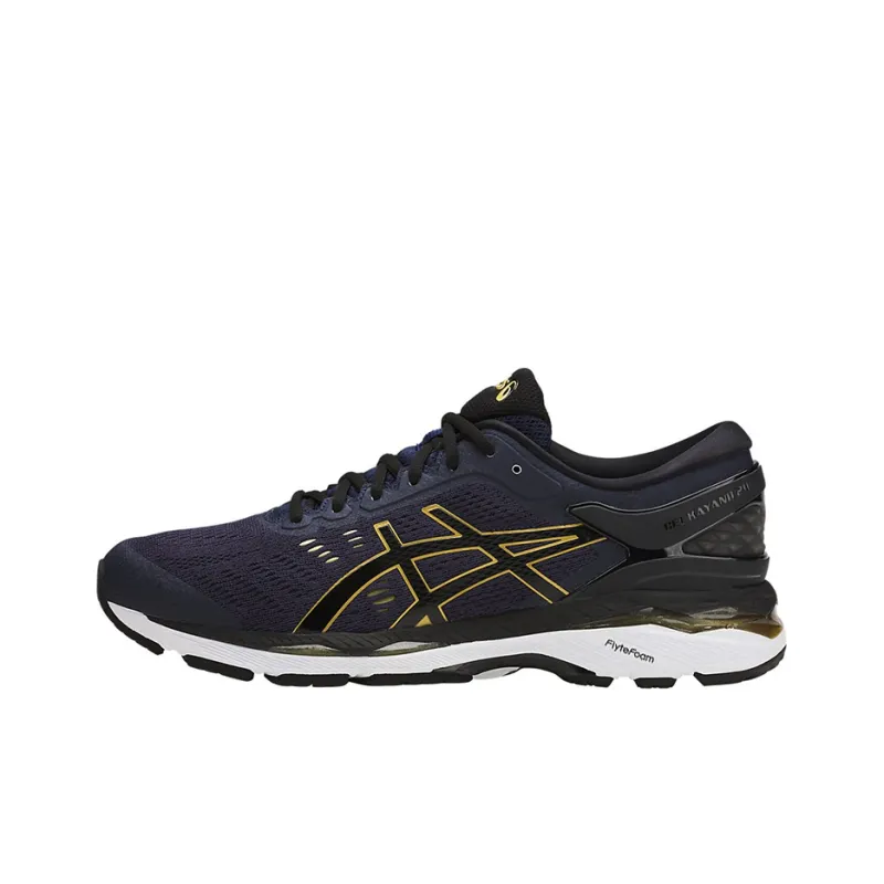 Asics Breathable Wear Resistant Slip Resistant Low Top Running Shoes Men's Blue Gold-0