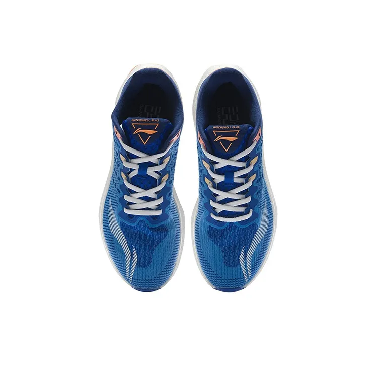 LiNing YueYing Cushioning, Slip Resistant, And Abrasion Resistant Low Top Running Shoes Blue White Orange-2
