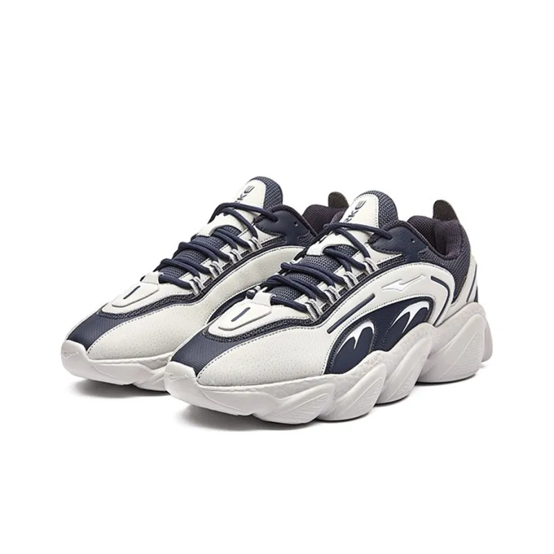 Erke Cushioning, Slip Resistant, Abrasion Resistant, Lightweight Low Top Running Shoes Men's Navy Blue-1