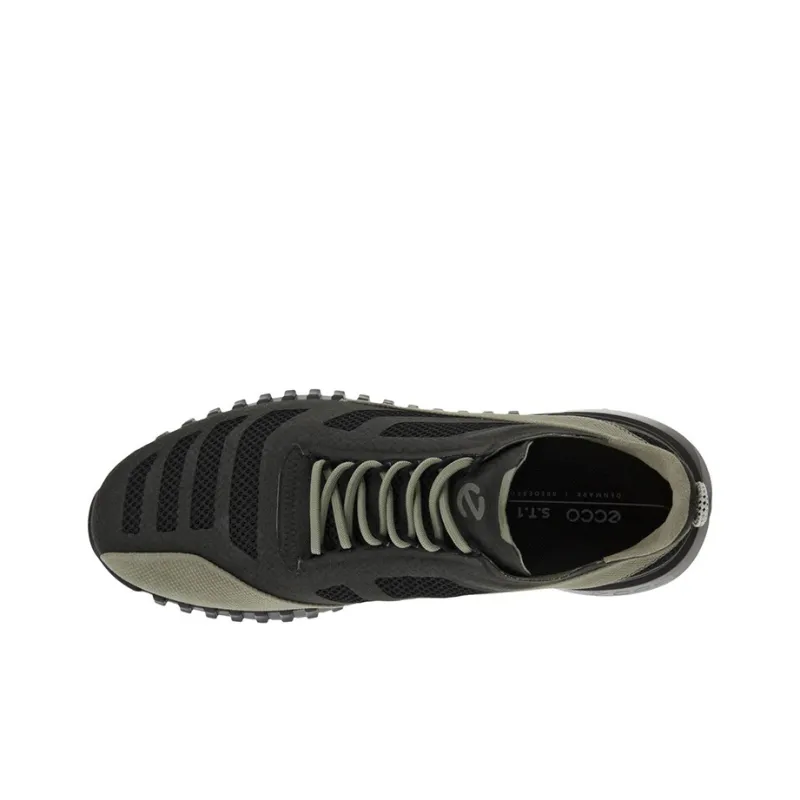 Ecco Zipfle Abrasion Resistant Breathable Low Top Running Shoes Men's Black-3