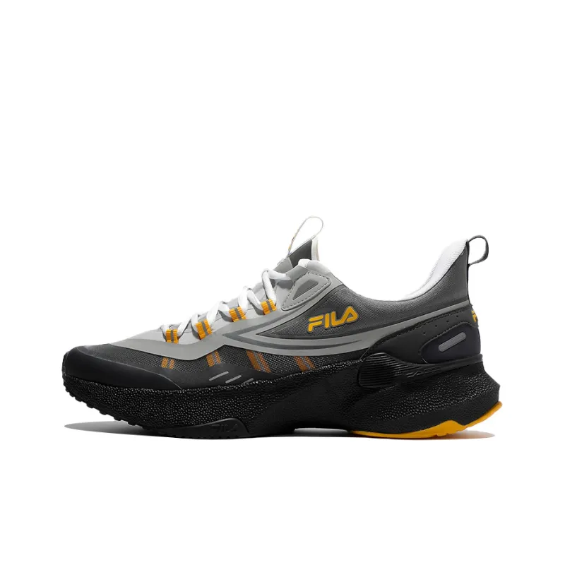 FILA Neuron 5 Cushioning, Slip Resistant, Abrasion Resistant Coverage Low Top Running Shoes Unisex Gray Black-0