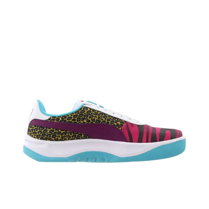 PUMA California Animal Cushioning Wear-Resistant Low-Top Running Shoes Women's White Yellow Purple Black-1