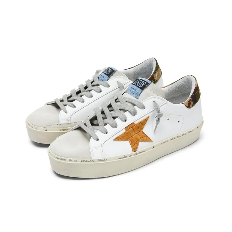 Golden Goose Hi Star Stylish Skateboarding Shoes Men's White-1