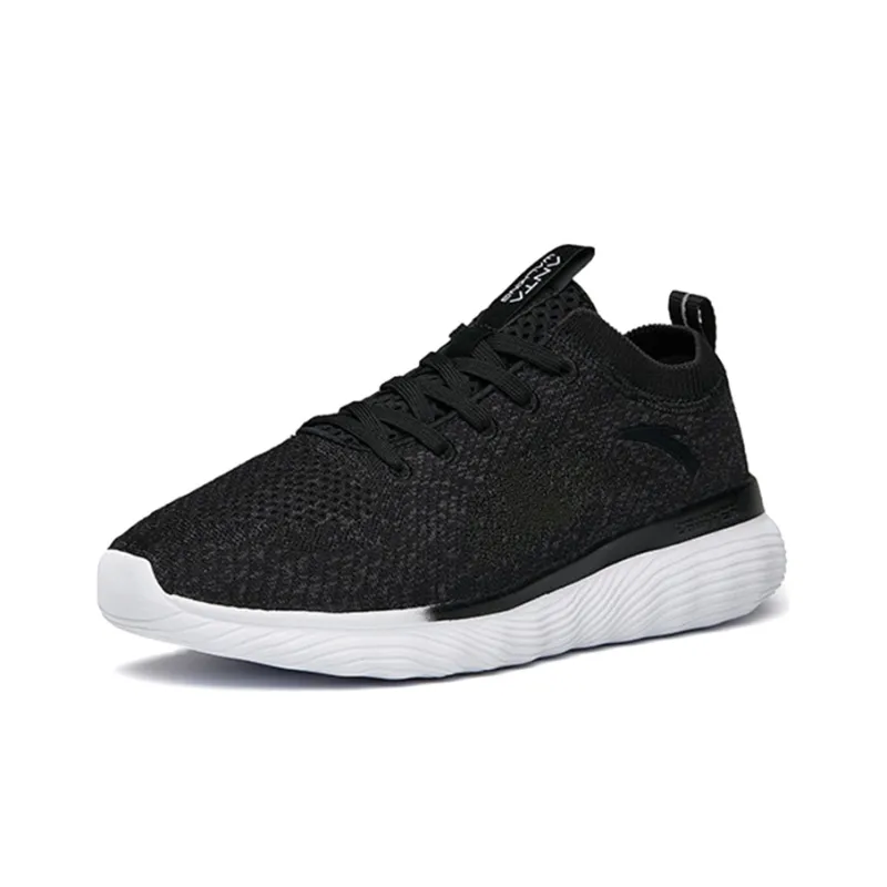 ANTA Running Shoes Men Low-Top Black/Carbon Gray-2