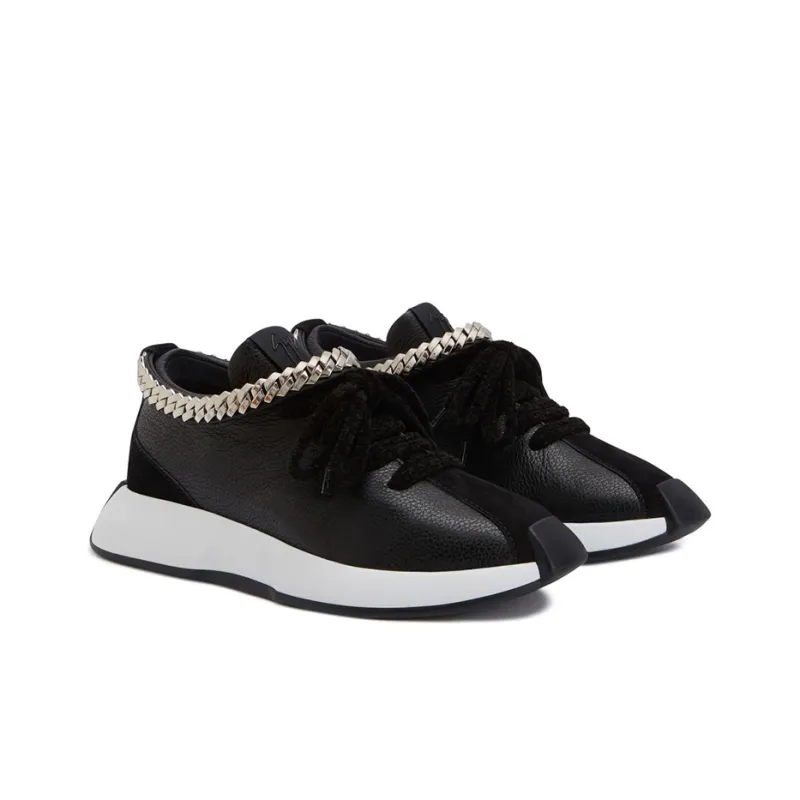 Giuseppe Zanotti/GZ Fero Cushioned Wear-Resistant Breathable Lightweight Low-Top Casual Shoes Women's Black-2