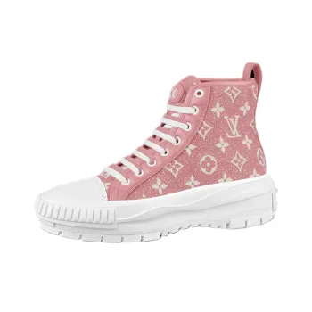 LOUIS VUITTON Lv Squad Ankle Sneakers 'Pink Monogram' Women's