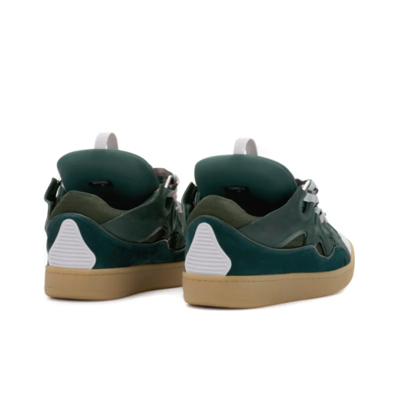 Lanvin Curb Sneakers White Green-4