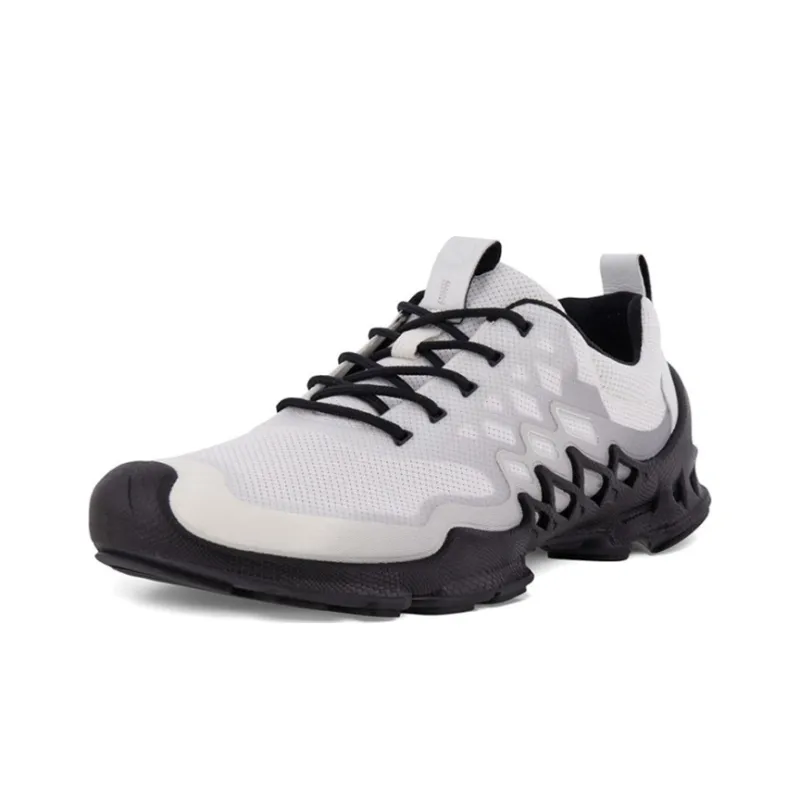 Ecco Great Step Exploration Series Breathable Cushioning Low Top Low Top Athletic Shoes Men's White Gray-1