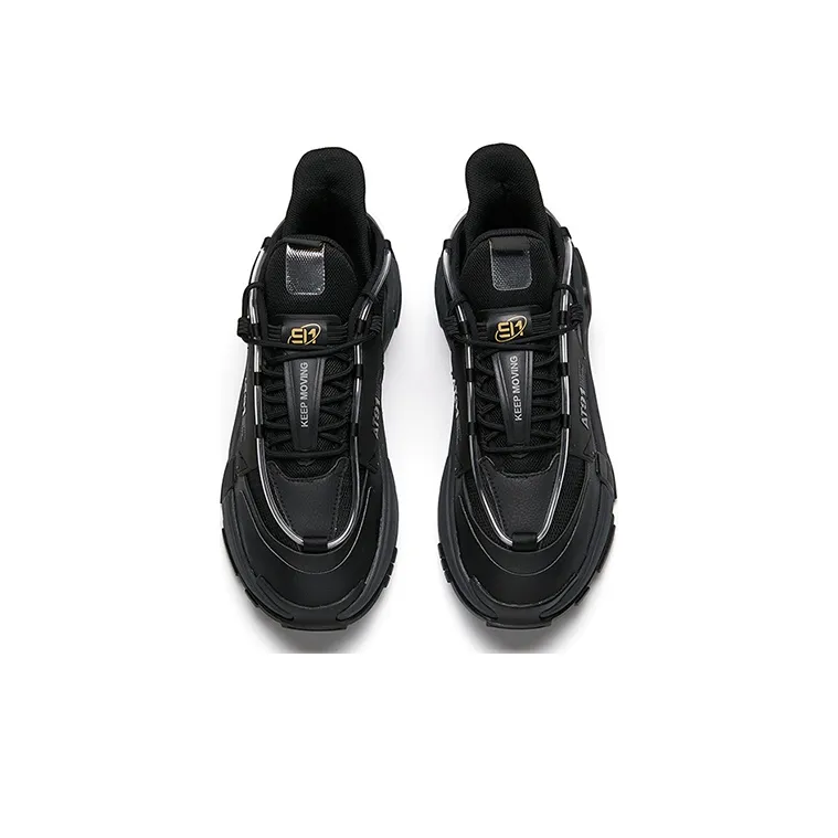 Anta AT91 Cushioning Anti Slip And Wear Resistant Low Top Running Shoes Black-2