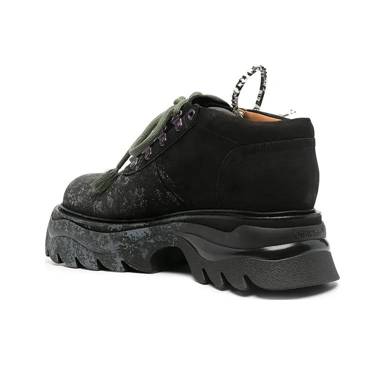 OFF WHITE Sculpted Platform Chuncky Sneakers Black Green-2