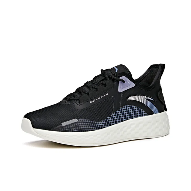 Anta Running Collection Diamond Pattern Low-Top Running Shoes Women's Black Purple-2