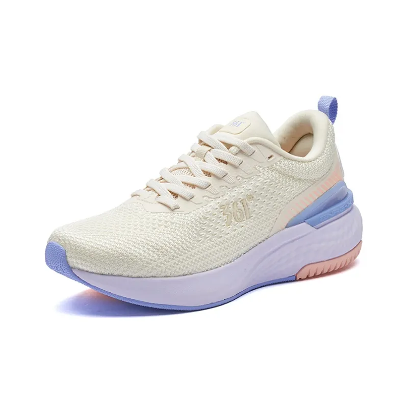 361° Fluttering Strength Breathable And Resilient Low-Top Running Shoes Women's White Purple-1
