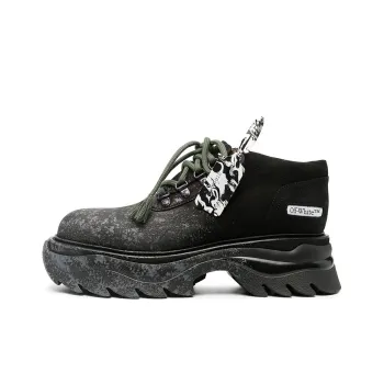 OFF WHITE Sculpted Platform Chuncky Sneakers Black Green