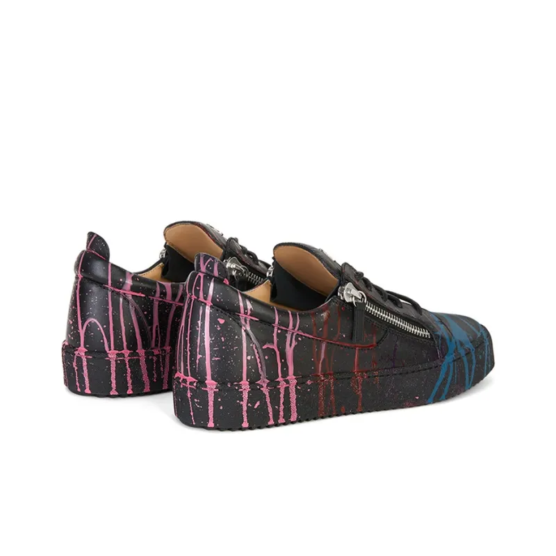 Giuseppe Zanotti/GZ Frankie Low Top Skateboard Shoes Men's Black-3