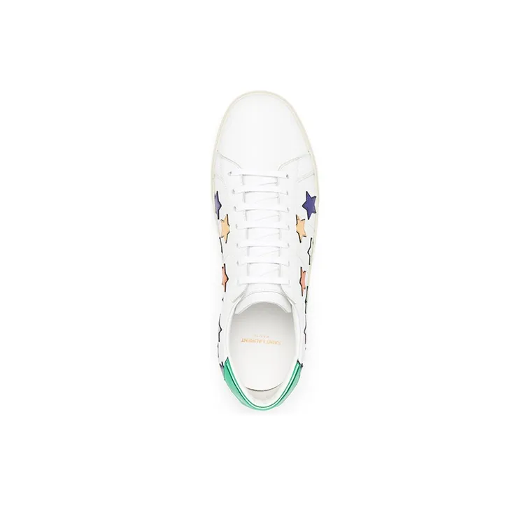 SAINT LAURENT Low Top Stylish Skateboarding Shoes Men's White-4