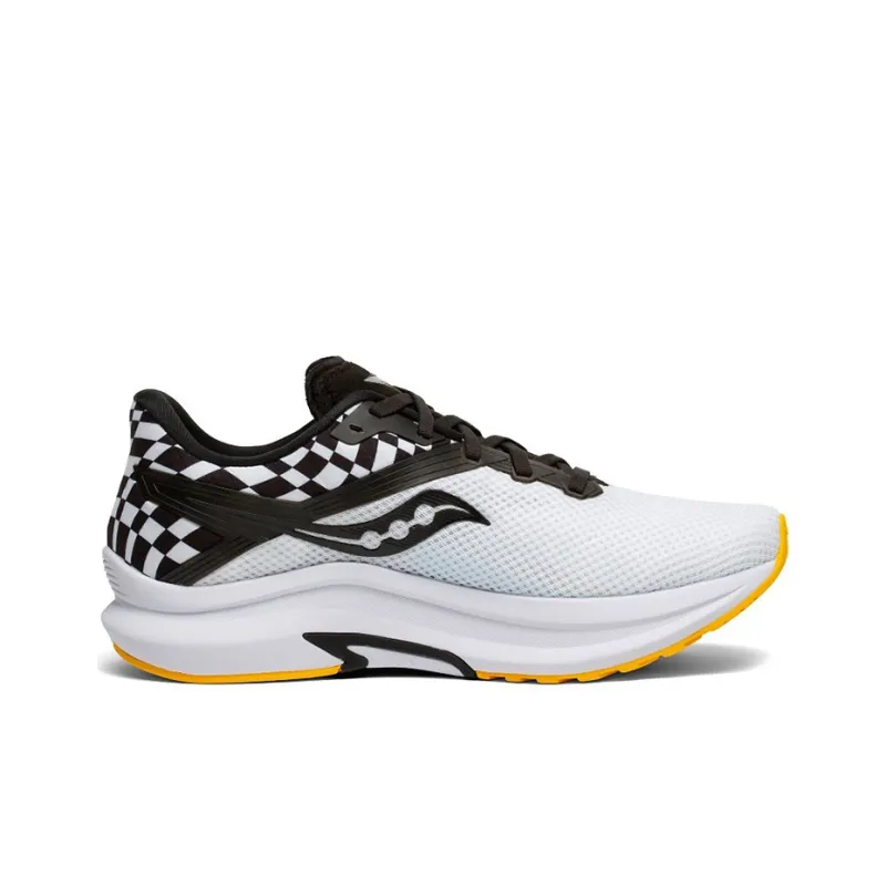 Saucony Axon 2 Cushioning, Slip Resistant, And Abrasion Resistant Low Top Running Shoes Men's White Black Standard M-1
