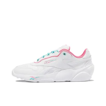 Reebok Classic Leather Running Shoes Women's Low Top White/Peach Pink