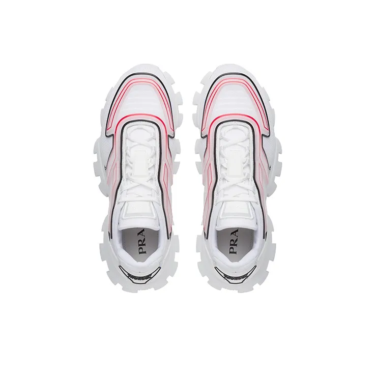 PRADA Cloudbust Thunder Knit 'White Red'-3