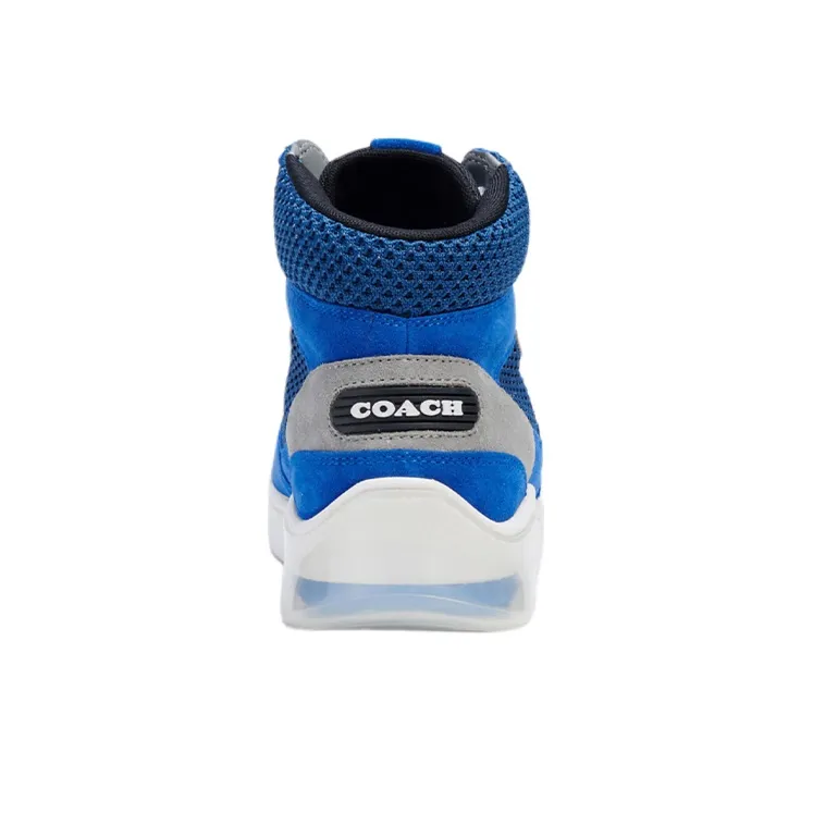 COACH CitySole High Top Stylish Skateboarding Shoes Men's Blue-3