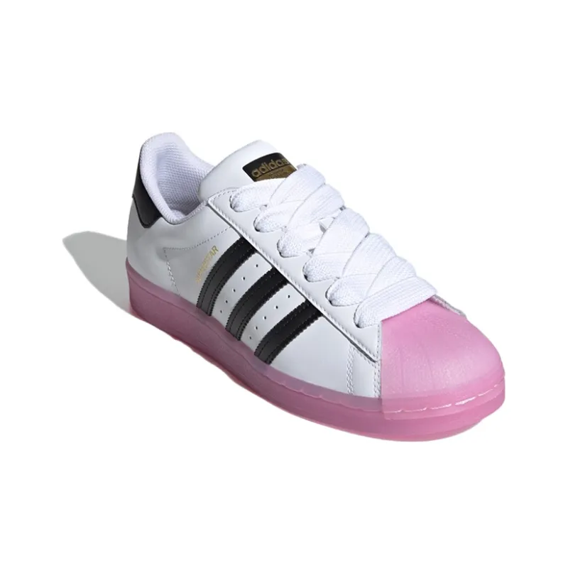 Adidas Originals Superstar White Black Shock Purple Women's-2