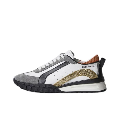 DSQUARED 2 Casual Shoes Women's Low-Top White Gray Gold