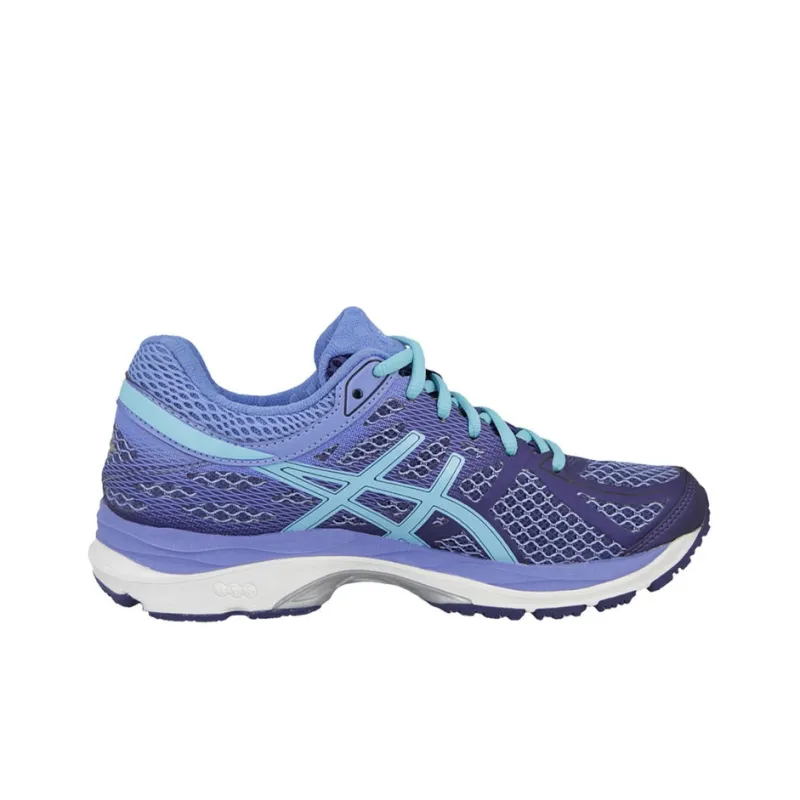 Asics Gel-Cumulus 17 Wear-Resistant Breathable Slip-Resistant Low-Top Running Shoes Women's Purple Blue-1