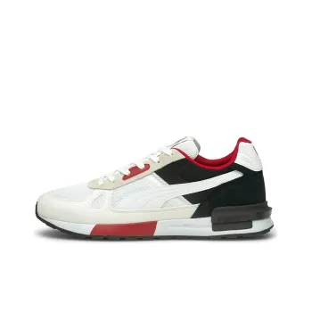 PUMA Graviton Pro Cushioning Anti-Slip And Wear-Resistant Low-Top Running Shoes Unisex Black White Red