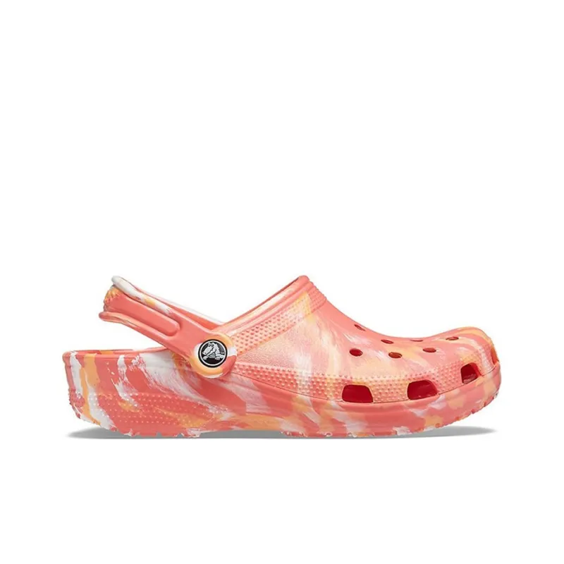 Crocs Beach Orange Marble Sandals-1