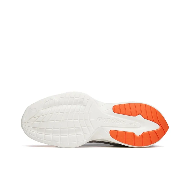 Anta DuCi1 Durable Breathable Low Top Running Shoes Men's White Orange Black-4