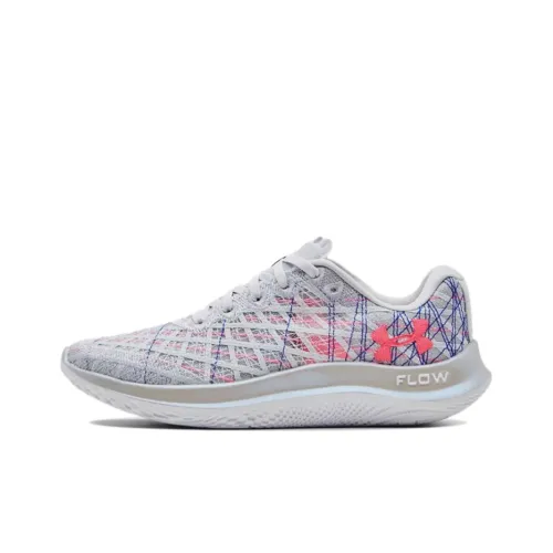 Under Armour Flow Velociti Wind Abrasion Resistant Slip Resistant Low Top Running Shoes Women's Gray Blue