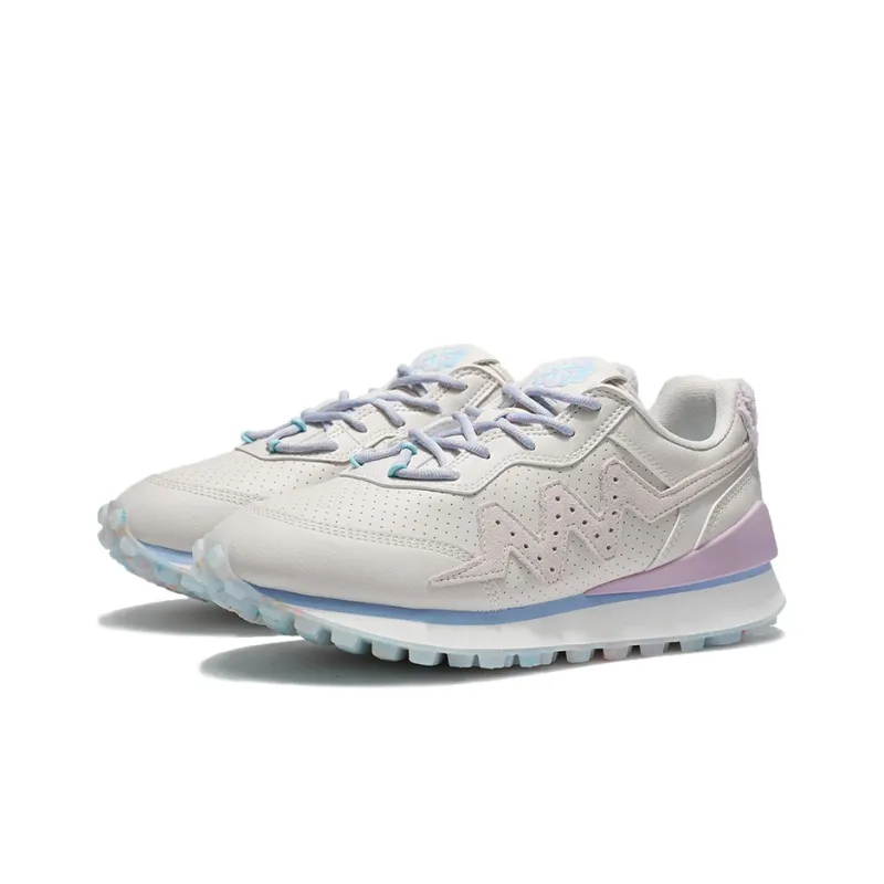 LiNing Marshmallow Cushioning Wear Resistant Low Top Sports Casual Shoes Women's White Gray-2