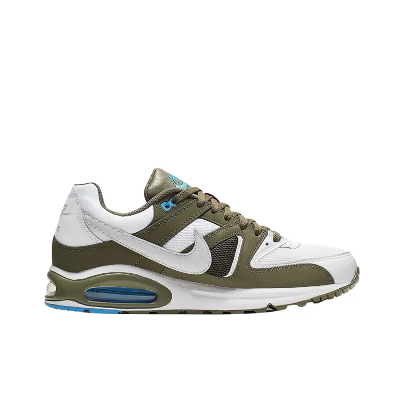Nike Air Max Command Cushioned Anti Slip Wear Resistant Breathable Lightweight Low Top Running Shoes Men's Olive White-1