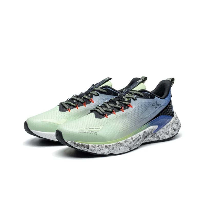 XTEP Dynamic Foam 2.0 Technology Running Shoes Green Black Blue-1
