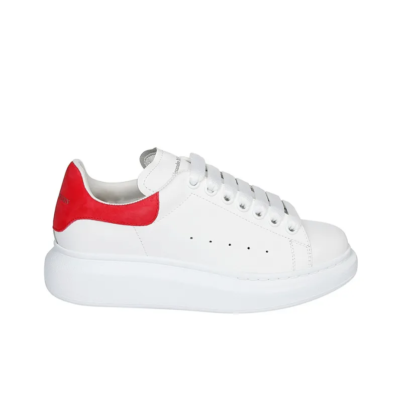 Alexander McQueen Oversized Redtail Low Top Stylish Skateboarding Shoes Women's White Red-1