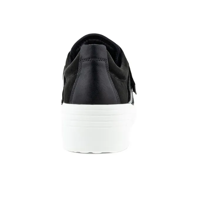 Ecco Soft 7 Wedge Skateboard Shoes Women's Black-3