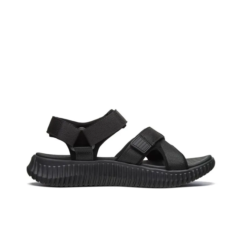 Skechers Elite Flex Velcro Sports Black Sandals-1