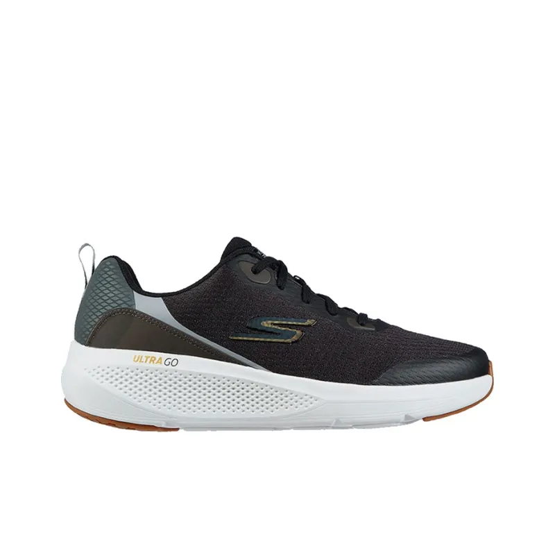 Skechers GO RUN Cushioning Wear Resistant Low Top Casual Running Shoes Men's Black Gray Color-1