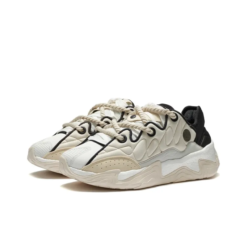LiNing Jackie Chan Collection Casual Shoes Men Low Top Eggnog Gray/Ivory/Coin Gray-2