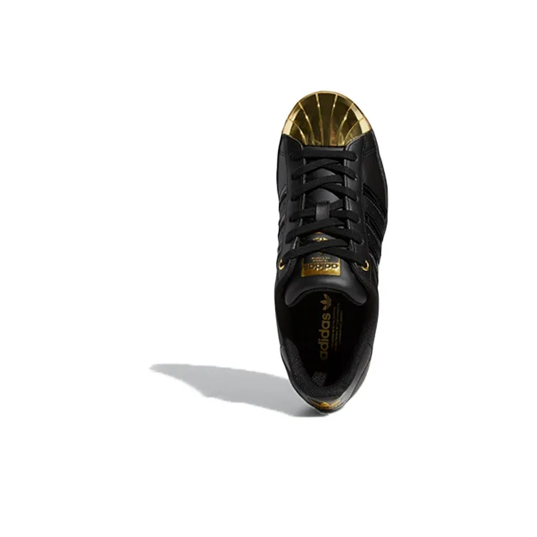 Adidas Superstar Metal Toe Black Gold Metallic Women's-4